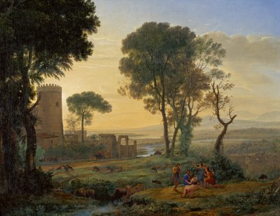 Landschaft mit der Flucht nach Ägypten, um 1646 von Claude Lorrain