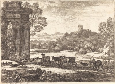 Die Herde kehrt bei stürmischem Wetter zurück von Claude Lorrain