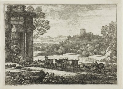 Die Herde kehrt bei stürmischem Wetter zurück von Claude Lorrain
