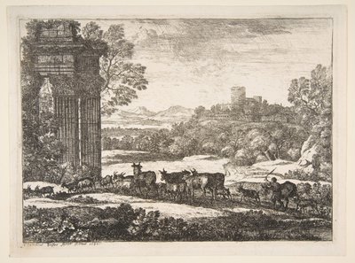 Die Herde kehrt bei stürmischem Wetter zurück, 1651 von Claude Lorrain