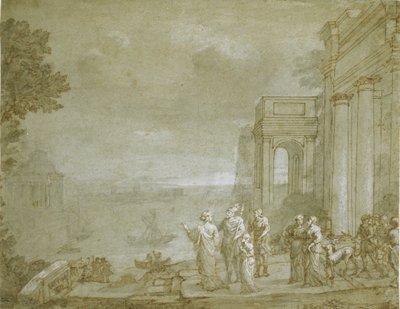 Ansicht von Karthago mit Dido und Aeneas, 1676 von Claude Lorrain