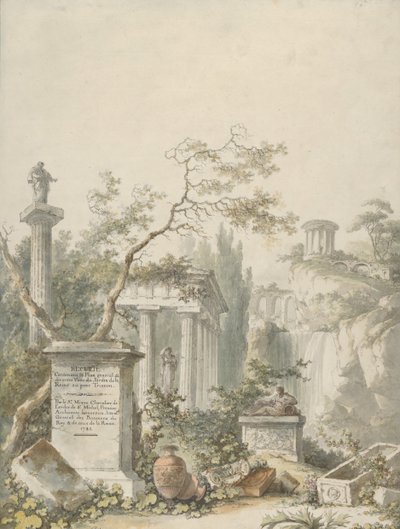 Entwurf für ein Frontispiz, 1782 von Claude Louis Chatelet