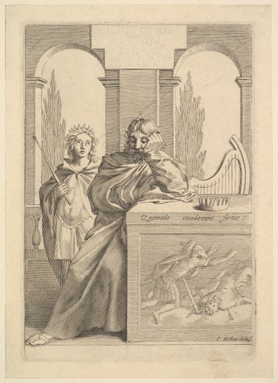 David: Titelblatt für Talon, Die Heilige Geschichte, III (1645) von Claude Mellan