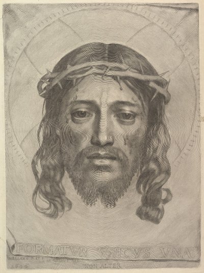 Das Gesicht Christi auf dem Tuch der Heiligen Veronika von Claude Mellan