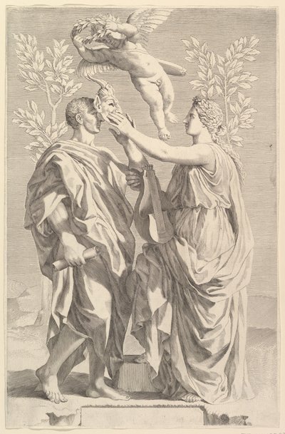 Frontispiz: Horaz, Quinti Horatii Flacci Opera, 1642 von Claude Mellan