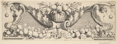 Kopfschmuck: Korb mit Früchten von Claude Mellan