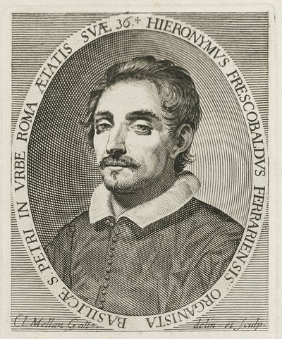 Porträt des Komponisten Girolamo Frescobaldi 1583-1643, 1634 von Claude Mellan