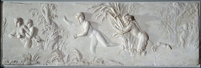 Pan verfolgt Syrinx unter dem Blick von Amor. Flachrelief von Claude Michel genannt Clodion (1738-1814). Um 1782 Paris, Louvre Museum von Claude Michel Clodion