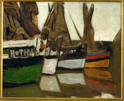 Fischerboote, Honfleur von Claude Monet