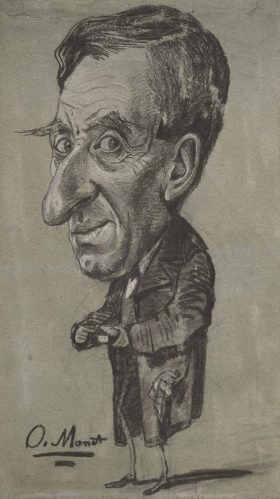 Karikatur eines Mannes mit einer Schnupftabakdose, ca. 1858 von Claude Monet