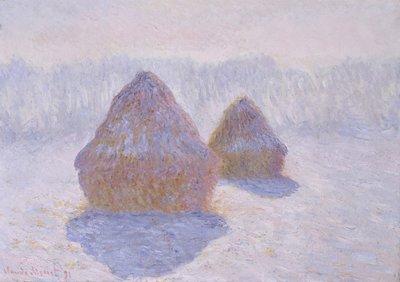 Heuhaufen (Schnee- und Sonneffekt) von Claude Monet