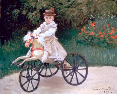 Jean Monet auf einem mechanischen Pferd, 1872 von Claude Monet