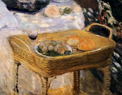 Das Mittagessen, dekoratives Panel zeigt den Garten von Monet in Argenteuil (Detail) von Claude Monet