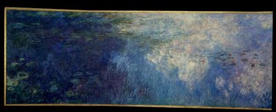 Die Seerosen; die Wolken. Linker Teil des Triptychons, gemalt in Giverny. Gemälde von Claude Monet (1840-1926) von Claude Monet