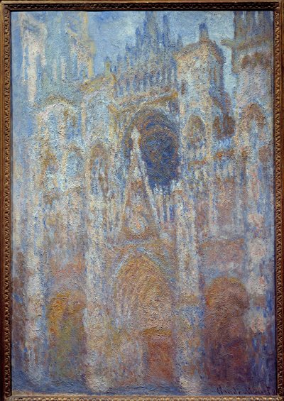 Das Portal der Kathedrale von Rouen, morgendliches Sonnenlicht, Harmonie in Blau. Gemälde von Claude Monet (1840-1926) 1893 von Claude Monet