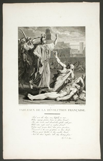 Frontispiz zur Serie Tableaux de la révolution française von Claude Nicolas Malapeau