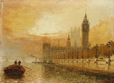Ansicht von Westminster von der Themse von Claude T. Stanfield Moore