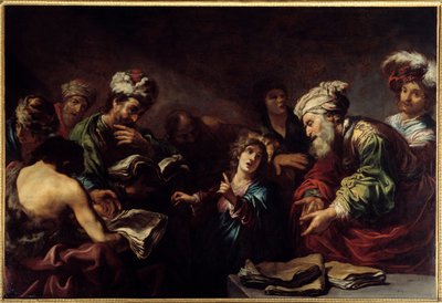 Jesus unter den Doktoren von Claude Vignon