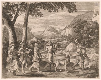 Rückkehr von der Arbeit, Platte 12 aus Pastorales von Claudine Bouzonnet Stella