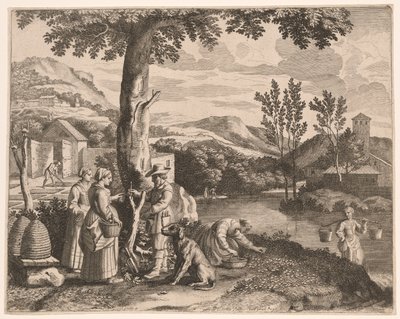 Die Imkerei, Gartenbau und Baumveredelung, Platte 2 aus Pastorales von Claudine Bouzonnet Stella