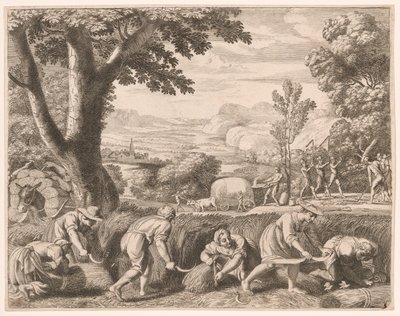 Die Ernte, Platte 8 aus Pastorales von Claudine Bouzonnet Stella