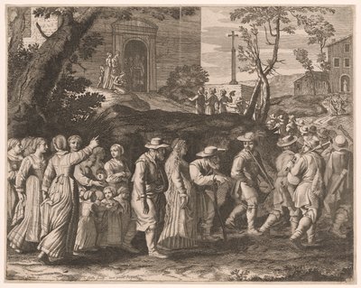 Der Hochzeitszug, Platte 15 aus Pastorales von Claudine Bouzonnet Stella
