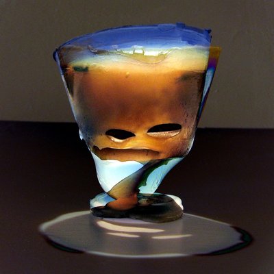 Schmelzendes Glasgesicht von Claudio Boczon