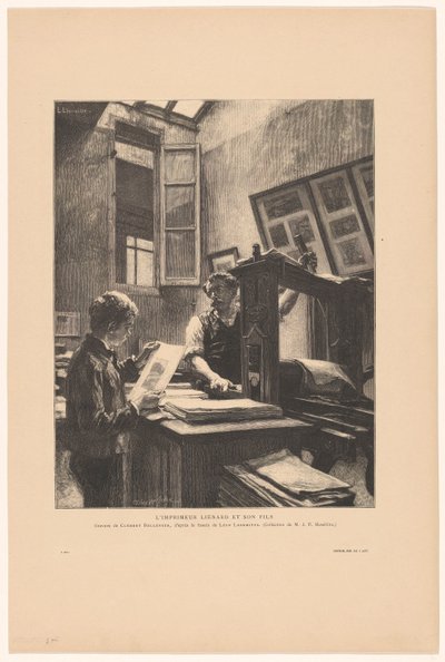 Drucker Liénard und sein Sohn von Clement Bellenger