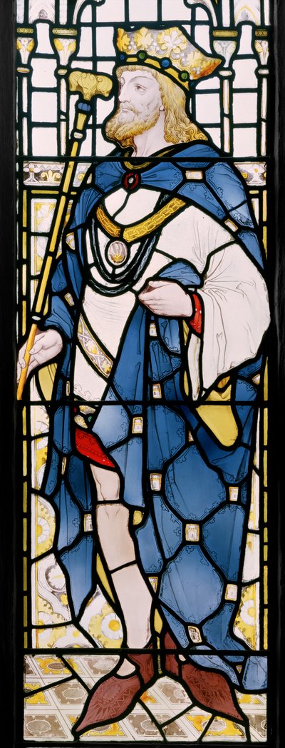Edward II, Detail aus einem Fenster in der Großen Halle, 1867-71 von Clement James Heaton