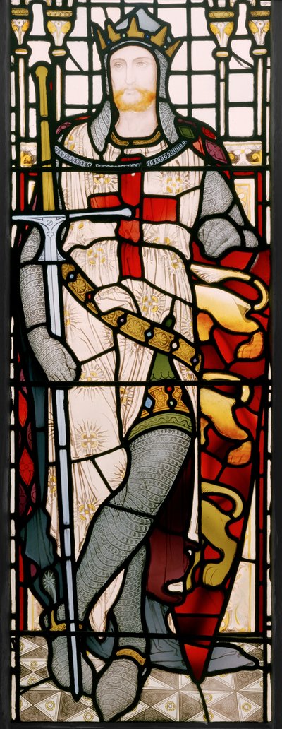 Richard I. (Detail aus einem Fenster in der Großen Halle) von Clement James Heaton