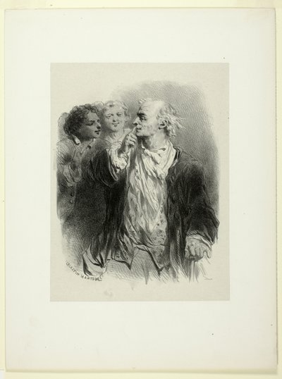 Ein Gentleman und zwei Begleiter von Célestin Nanteuil
