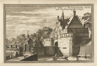 Ansicht des Waterslootse Tores in Delft von Coenraet Decker (attributed to)