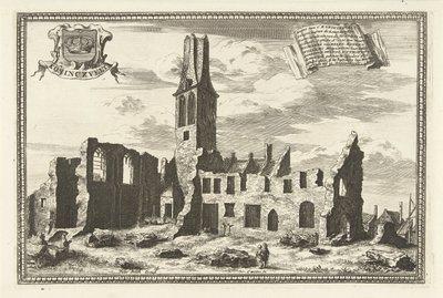 Ansicht der Ruine des Klosters Koningsveld von Coenraet Decker