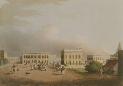 Das Alte Gerichtsgebäude, Kalkutta, Tafel 17 aus Vierundzwanzig Ansichten in Hindostan, graviert von Harradon, veröffentlicht von Edward Orme (1774-ca.1820) 1805 von Colonel Francis Swain Ward
