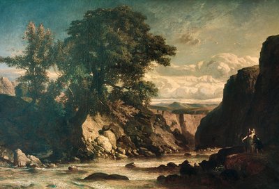 Landschaft mit Tobias und Engel, von Constant Troyon (1810-65) von Constant Emile Troyon