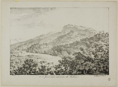 Ansicht aus der Region Subiaco, aus Ansichten von Italien von Constant Bourgeois