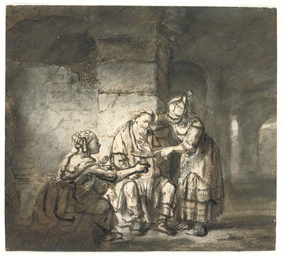 Lot und seine Töchter (Genesis 19:33) von Constantin Daniel van Renesse