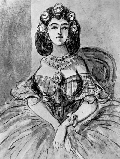 Porträt einer Dame, 19. Jahrhundert, 1930 von Constantin Guys
