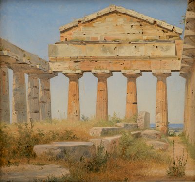 Der Tempel der Athena in Paestum von Constantin Hansen