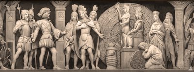 Cortez und Montezuma am mexikanischen Tempel, Fries in der Rotunde des Kapitols der Vereinigten Staaten, 186 von Constantino Brumidi