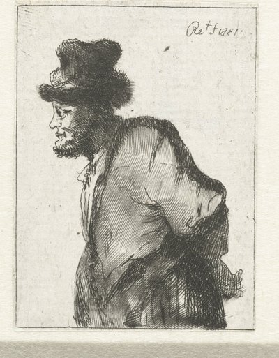 Bauer mit hinter dem Rücken verschränkten Händen von Constantino Cumano (possibly)
