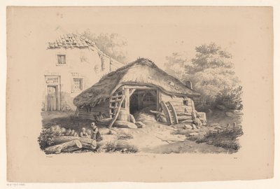 Stall bei Bauernhof von Constantinus Cornelis Huysmans