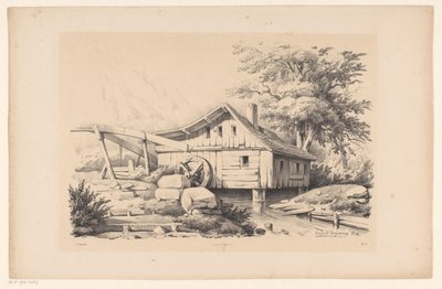 Wassermühle in Berglandschaft von Constantinus Cornelis Huysmans
