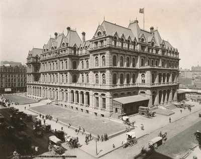 Blick auf das Postamt und Zollhaus an der Clark Street und Jackson Blvd., Chicago, 1889 von Copelin and Hine Copelin and Hine