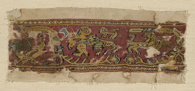 Fragment eines Randes von Coptic