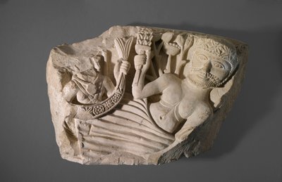 Teil eines Bogens mit dem Nilgott und der Erdgöttin, möglicherweise aus Herakleapolis Magna, 5.-6. Jahrhundert von Coptic Coptic