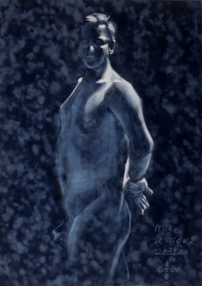 Dramatische blaue männliche Figur von Corné Akkers