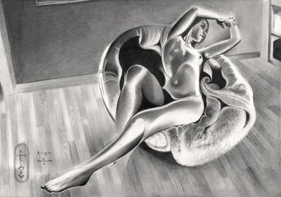 Elegante Nackte Figur von Corné Akkers