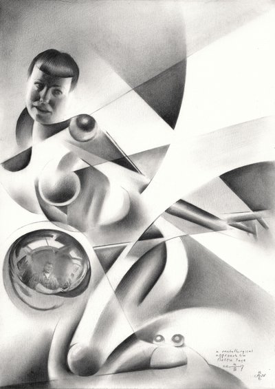 Geometrische weibliche Reflexion von Corné Akkers