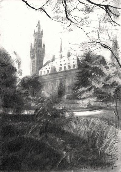 Gotische Schlossparkansicht von Corné Akkers